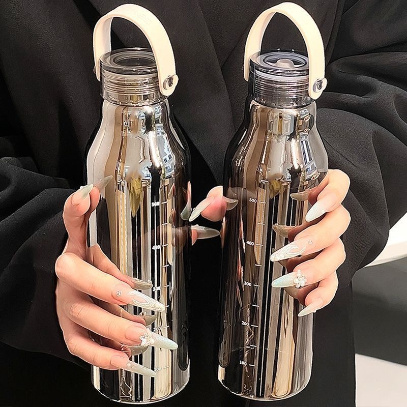 Outdoor Sport Glass Water Bottle - Botol Air Kaca Tebal 600ML dengan
