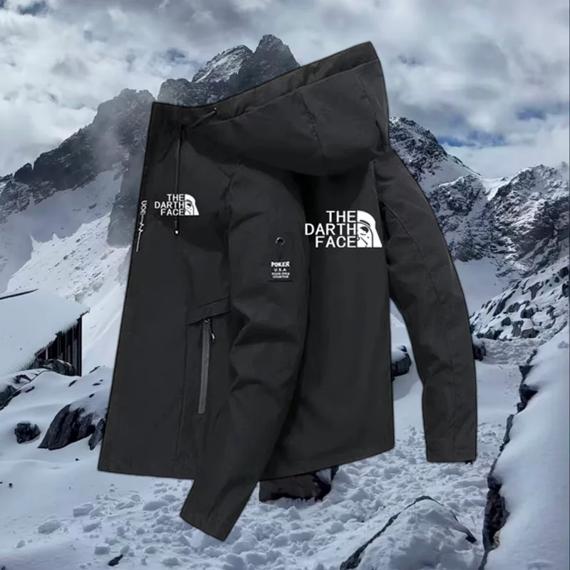 Outdoor Sports Adventure - Jaket dengan Saku Berkerah dan Resleting,