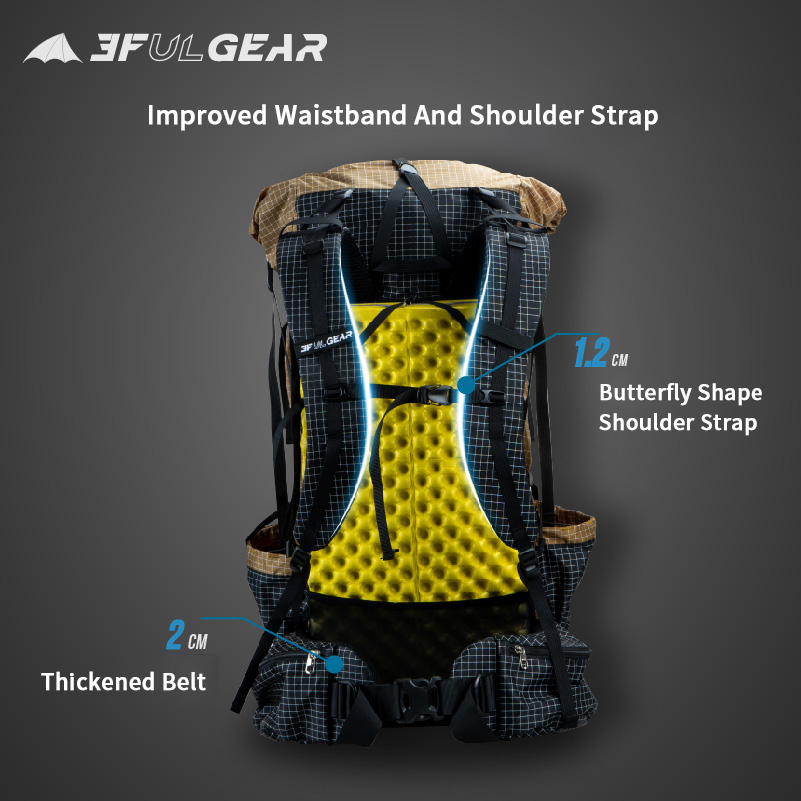 3F UL GEAR QIDIAN Pro 46 + 10l - Outdoor Sport Climbing Gear ulasan dan harga
